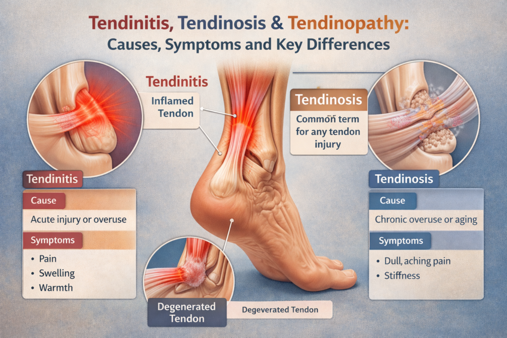 Tendinitis, Tendinosis & Tendinopathy: Causes, Symptoms and Key Differences