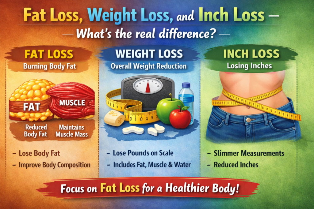 Fat Loss, Weight Loss, and inch loss – What’s the real difference?